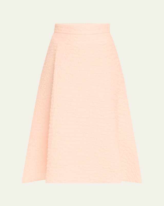 Bubble 3D Organza A-Line Midi Skirt